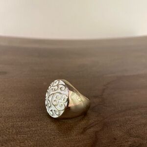 Gold and White Elegant Women's Ring